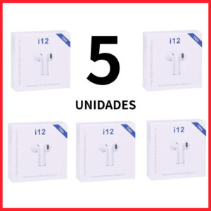 Kit 5/10 Fone de Ouvido Sem Fio i12 Tws Bluetooth 5.0 Com Touch - Oferta na Shopee