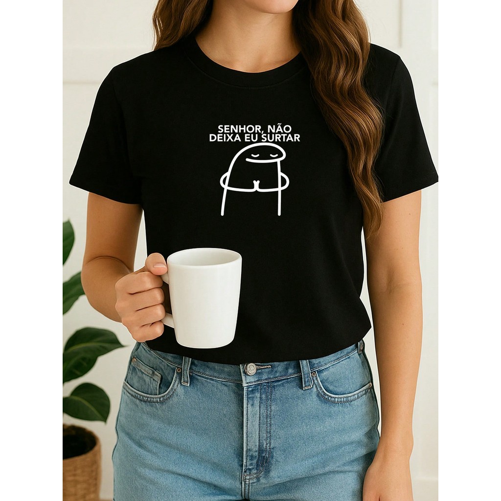 Camiseta Feminina Babylook Flork Frases Senhor Não Deixa Eu Surtar Motivacionais Estampada Camiseta Feminina Babylook Flork Frases Senhor Não Deixa Eu Surtar Motivacionais Estampada