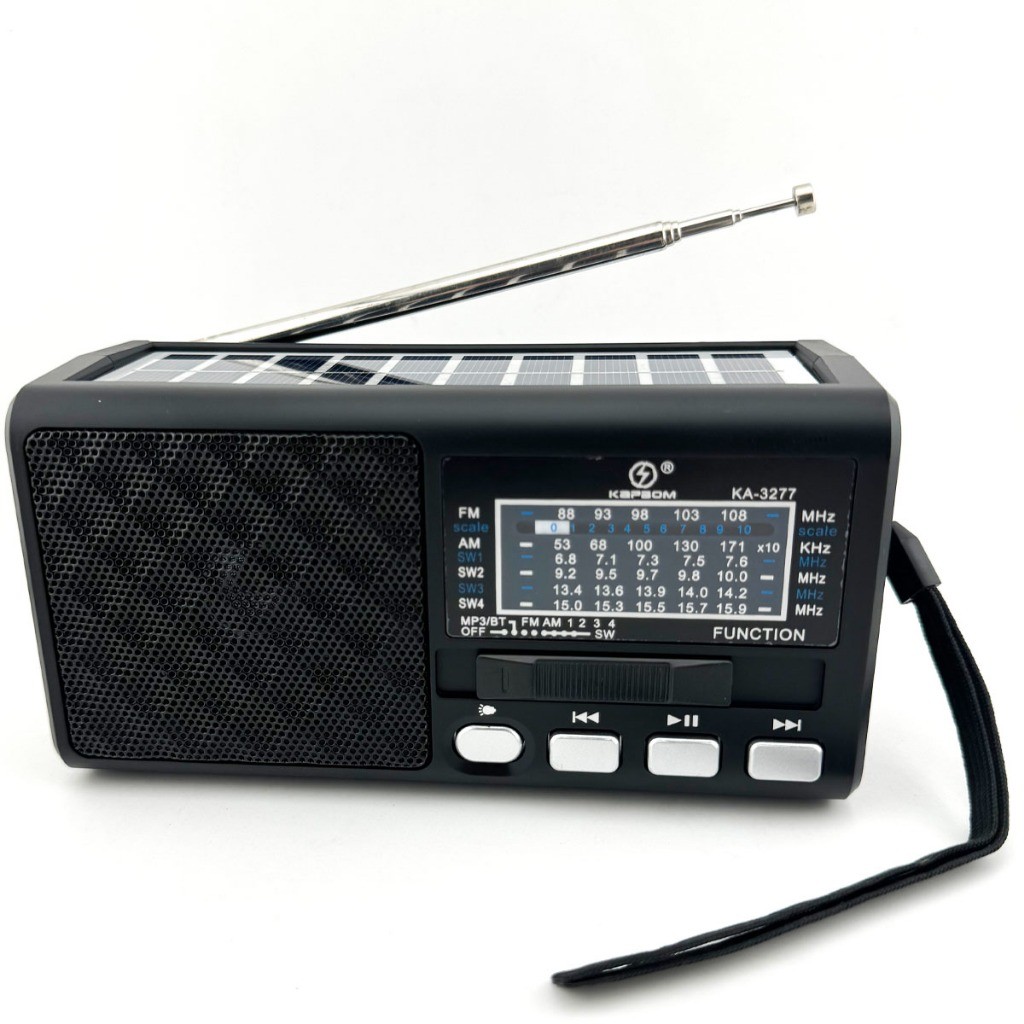 Rádio Portátil Bluetooth Painel Solar Rádio com lanterna FM AM SW USB TF Rádio Portátil Bluetooth Painel Solar Rádio com lanterna FM AM SW USB TF