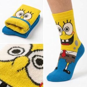 Meia Divertida Cano Longo Estampada frio Personagem Bob espoja Unico 35 a 44 - Oferta na Shopee