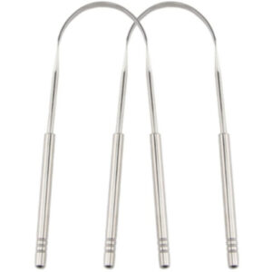 4 Peças Limpador De Língua Raspador De Língua Em Aço Inox Limpador De Lingua - Oferta na Shopee