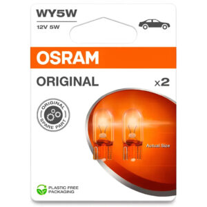 Par Lâmpadas P/ Sinalização Osram Original Wy5w 12v 5w Ambar - Oferta na Shopee
