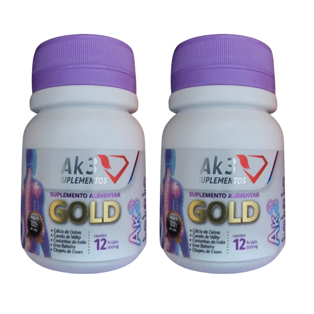 Gold Ak3 Cápsulas Nutricional Pote 2 Unidades Gold Ak3 Cápsulas Nutricional Pote 2 Unidades - Oferta na Shopee