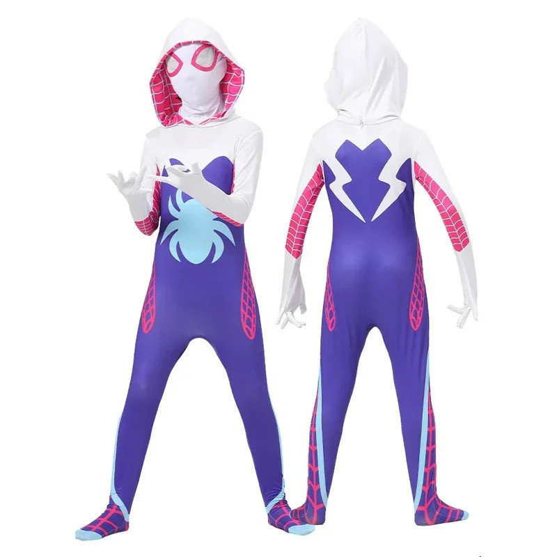 Adulto Crianças Gwen Stacy Aranha Traje Gwenstacy Cosplay Super-Herói Bodysuit Macacão Feminino Meninas Halloween Roupas Adulto Crianças Gwen Stacy Aranha Traje Gwenstacy Cosplay Super-Herói Bodysuit Macacão Feminino Meninas Halloween Roupas - Oferta na Shopee