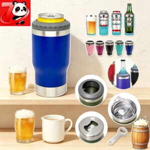 Copo Térmico Aço Inox Porta Bebida Latinha Conserva Gelado Drink isolada  2Tampa420 ml - Oferta na Shopee