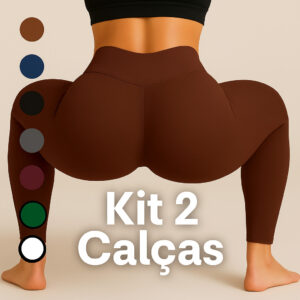 Kit 2 Calças Leggings Anti Transparência Suplex Leg academia Grossa - Oferta na Shopee