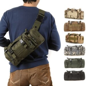 Pochete Militar Casual Bolsa de Cintura e Transversal Esportiva - Oferta na Shopee