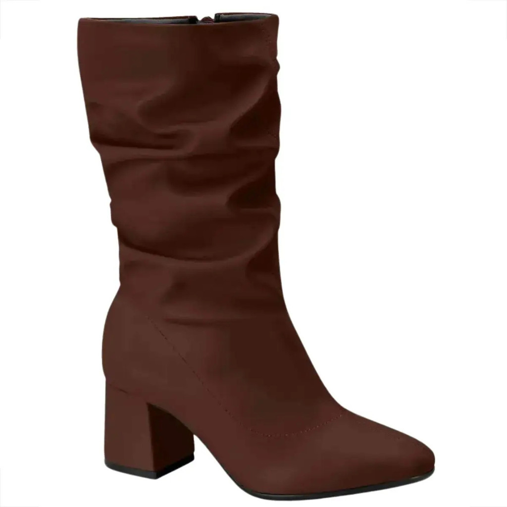 Bota Feminina Beira Rio Cano Alto Salto Grosso Bota Feminina Beira Rio Cano Alto Salto Grosso