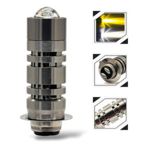 Lâmpada Led M5 H6 Biz 110i 125 Pop 100 Bros Olho De Peixe Cinza-escuro Amarelo/branco - Oferta na Shopee