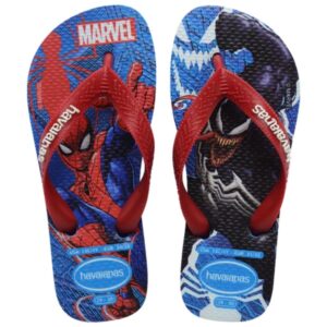 Chinelo Infantil Havaianas Top Marvel II Homem Aranha - Azul e Vermelho - Oferta na Shopee