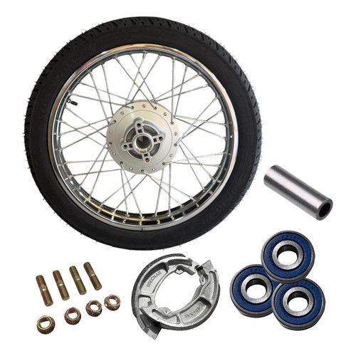 Roda Traseira Cg Fan 125 2009 Pneu Montado + Acessórios Roda Traseira Cg Fan 125 2009 Pneu Montado + Acessórios - Oferta na Shopee