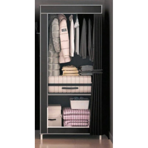 Guarda Roupa Dobrável Roupeiro Portátil Pequeno 44x56x146cm DT9389 Guarda Roupa Dobrável Roupeiro Portátil Pequeno 44x56x146cm DT9389
