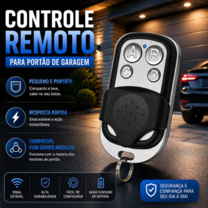 Controle Remoto Portão Automático Universal 4 Botões para Garagem Residencial Abrir Portão Elétrico Eletrônico Completo - Oferta na Shopee