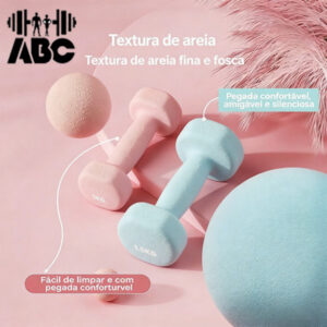 Par Halter Sextavado Emborrachado 1ou 2kg Academia Musculação - Oferta na Shopee