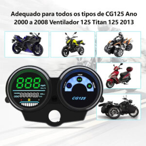 Painel Digital LED De Velocímetro De Motocicleta Fan125 Titan 125 2013 Dashboad Brasil Honda CG125 2000 A 2008 - Oferta na Shopee