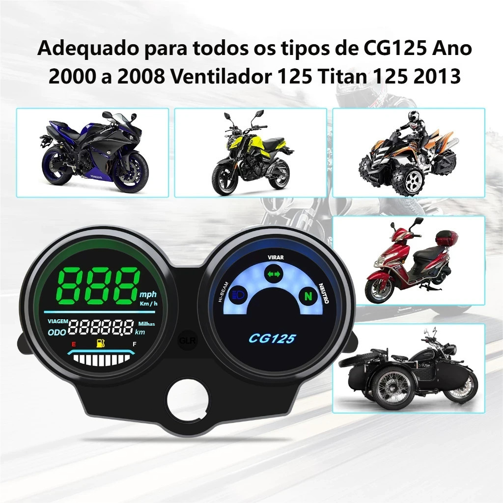 Painel Digital LED De Velocímetro De Motocicleta Fan125 Titan 125 2013 Dashboad Brasil Honda CG125 2000 A 2008 Painel Digital LED De Velocímetro De Motocicleta Fan125 Titan 125 2013 Dashboad Brasil Honda CG125 2000 A 2008