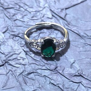 Anel Ajustável em Legítima Original  Esmeralda Diamante XC-014 - Oferta na Shopee
