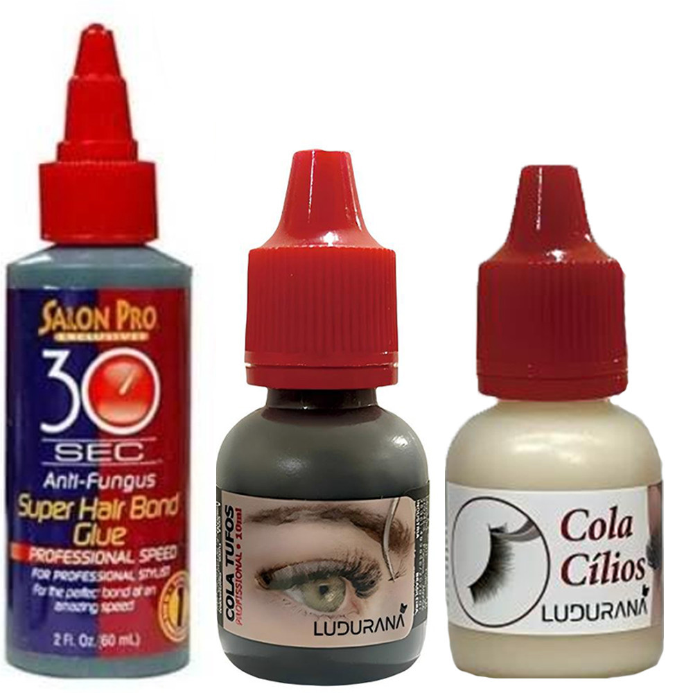 Kit XMZ Com Cola Para Cílios Postiços Salon Pro 30SEC E Ludurana Kit XMZ Com Cola Para Cílios Postiços Salon Pro 30SEC E Ludurana - Oferta na Shopee