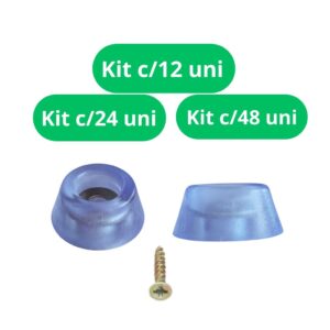Sapata Pé de Silicone Antiderrapante c/ Arruela p/ Móveis 28mm e Parafusos - Oferta na Shopee