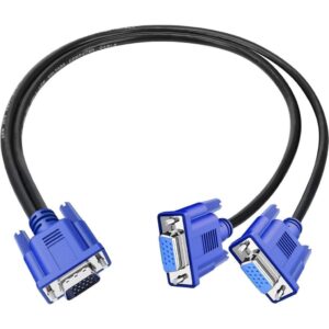 Cabo Y Duplicador Splitter VGA 1X2 - 1 Entrada para 2 Saídas - Telas Espelhadas. - Oferta na Shopee