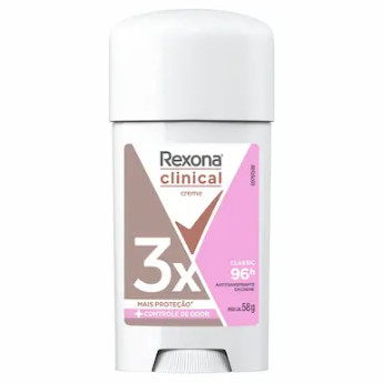 Desodorante Stick Creme Rexona Clinical Classic Feminino 96h Desodorante Stick Creme Rexona Clinical Classic Feminino 96h