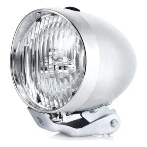 FAROL BIKE RETRÔ ABSOLUTE CROMADO 3 LEDS VINTAGE - Oferta na Shopee