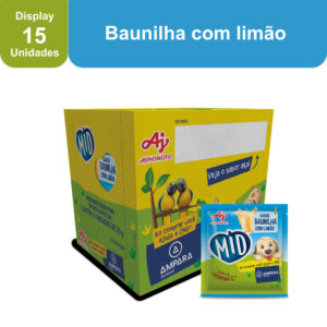Kit Refresco em Pó MID® Sabor Baunilha Com Limão Com 15 Unidades de 20g - Oferta na Shopee