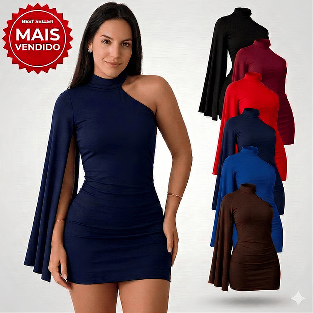 Vestido tubinho Curto Feminino Manga Nula Casual Festa Versátil Elegante Malha Premium Macia Vestido tubinho Curto Feminino Manga Nula Casual Festa Versátil Elegante Malha Premium Macia