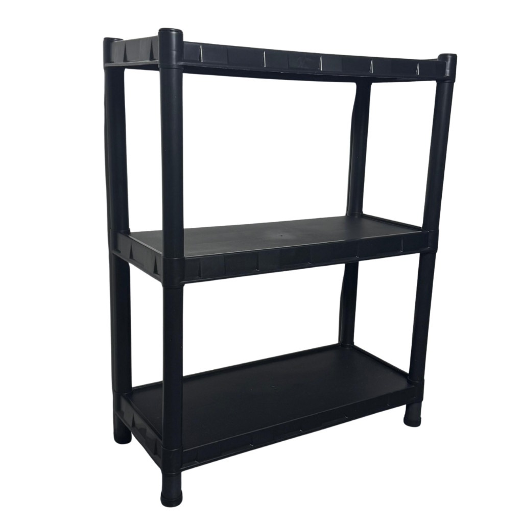 Estante Prateleira Modular Multiuso Organizadora Plástico Com 3 Prateleiras Reforçado – COM PEZINHOS Estante Prateleira Modular Multiuso Organizadora Plástico Com 3 Prateleiras Reforçado – COM PEZINHOS