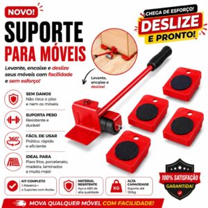 Suporte Ajustável com Rodinhas para Máquina de Lavar Geladeira Fogão e Freezer até 150kg  Base Móvel Kit 5 Peças - Oferta na Shopee