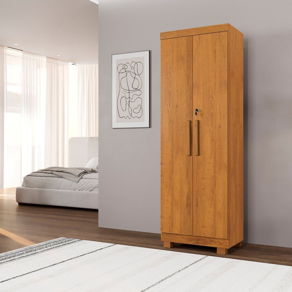 Armário Multiuso 2 Portas com Chave 100% MDF Toronto Yescasa Marrom/Cinamomo Cinamomo Armário Multiuso 2 Portas com Chave 100% MDF Toronto Yescasa Marrom/Cinamomo Cinamomo