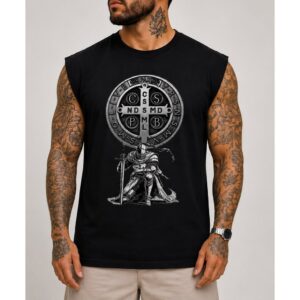 Camiseta Regata Machão Masculina Medalha São Bento Costas Do P ao G5 Plus Size - Oferta na Shopee