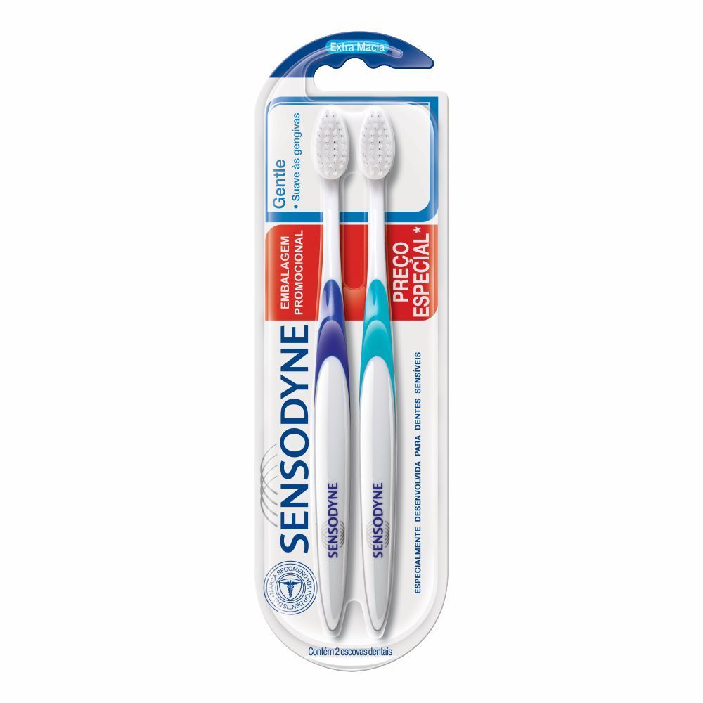 Escova Dental Sensodyne Gentle Extra Macia Adulto 2 Unidades Escova Dental Sensodyne Gentle Extra Macia Adulto 2 Unidades