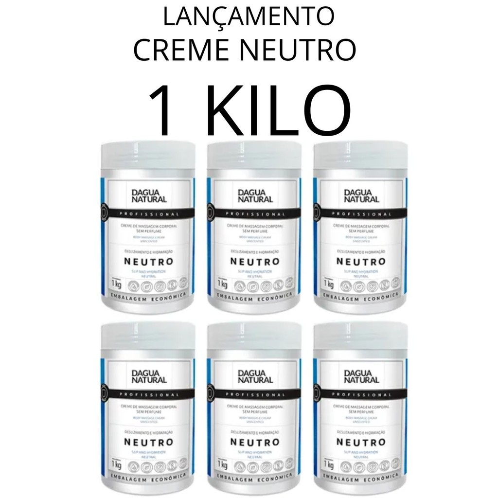 Creme de Massagem Natural NEUTRO 1KG Dagua Natural - 1 UNIDADE Creme de Massagem Natural NEUTRO 1KG Dagua Natural - 1 UNIDADE - Oferta na Shopee
