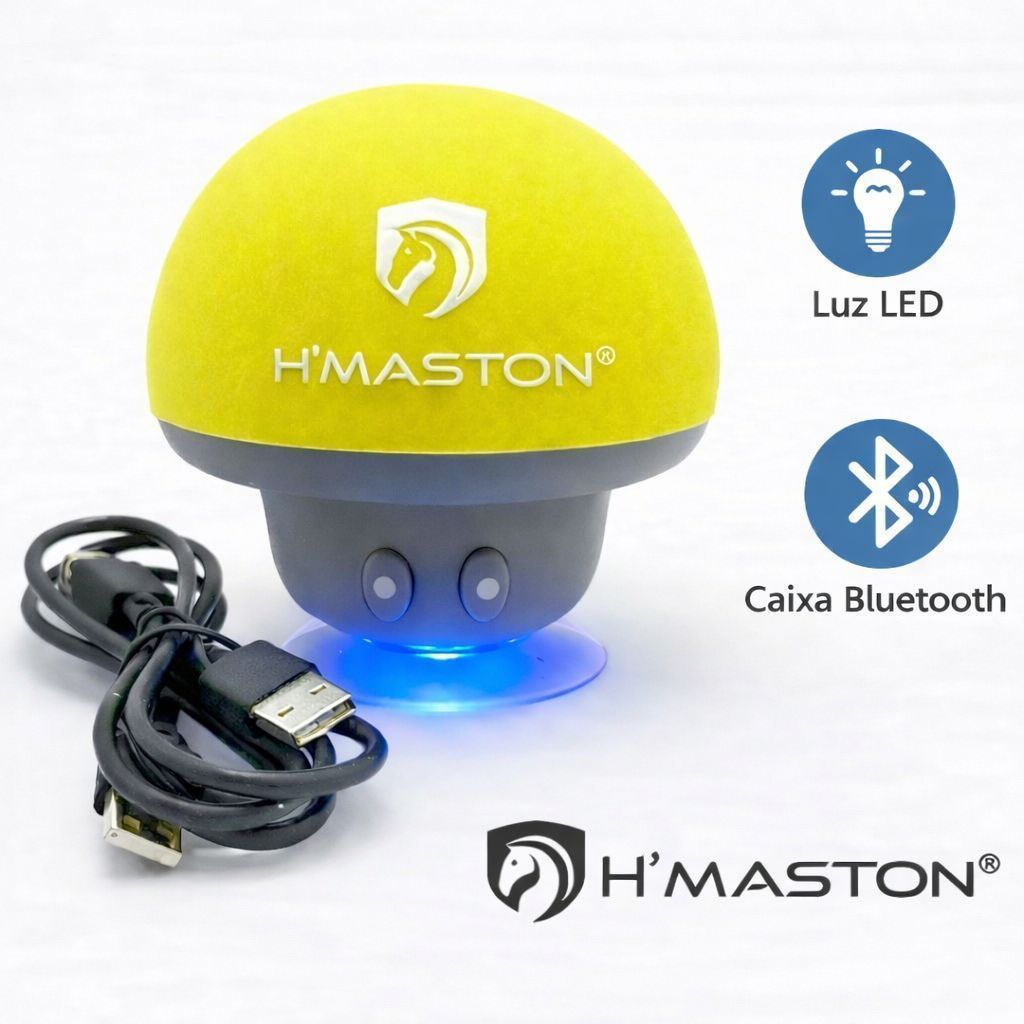 Mini Caixa de Som Bluetooth Cogumelo H'maston com Ventosa (Cor Verde) Mini Caixa de Som Bluetooth Cogumelo H'maston com Ventosa (Cor Verde) - Oferta na Shopee