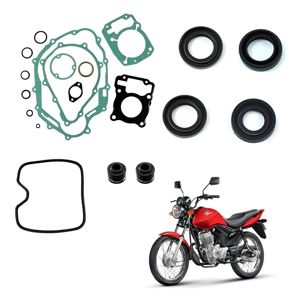 Jogo Kit Juntas + Retentores Motor Fan 125 2009 A 2018 Jogo Kit Juntas + Retentores Motor Fan 125 2009 A 2018