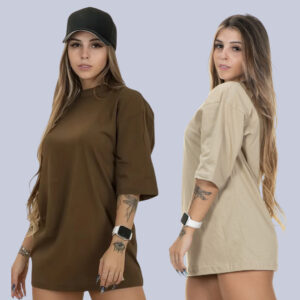 Camiseta Oversized Feminina 100% Algodão  (EM VARIAS AS CORES) APROVEITEM ! - Oferta na Shopee