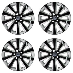 Jogo 4 Calotas Aro 15 Preto e Prata Fox Space Polo 5 Furos R - Oferta na Shopee