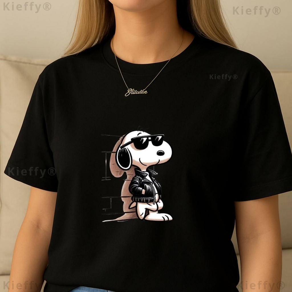 Camiseta Feminina T-Shirt Snoopy 100% Algodão Confortável Camiseta Feminina T-Shirt Snoopy 100% Algodão Confortável