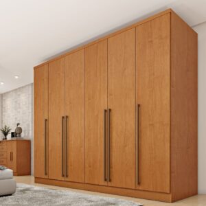 Guarda Roupa Casal 6 Portas 8 Gavetas 270cm Portugal Yescasa Marrom/Cinamomo Cinamomo - Oferta na Shopee