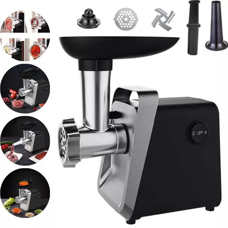 Maquina Moedor De Carne Frango Linguiça Salsichas Elétrico Triturador 110V Maquina Moedor De Carne Frango Linguiça Salsichas Elétrico Triturador 110V