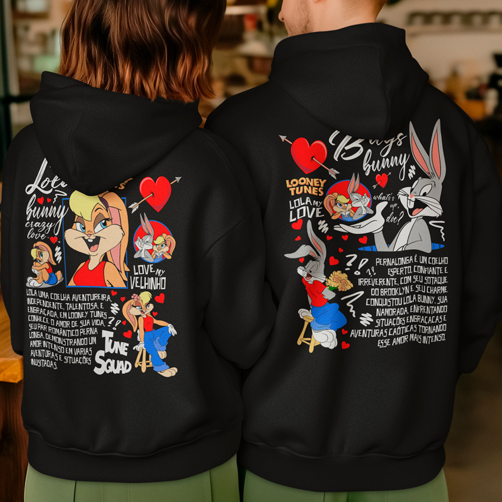 Moletom kit Casal Namorados Lola bunny Perna Longa Bugs Bunny Looney Tunes Blusa De Frio Algodão Moletom kit Casal Namorados Lola bunny Perna Longa Bugs Bunny Looney Tunes Blusa De Frio Algodão - Oferta na Shopee