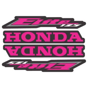 Kit 4 Adesivos Moto Honda Elite 125 Cor Rosa em Vinil Laminado Premium - Oferta na Shopee