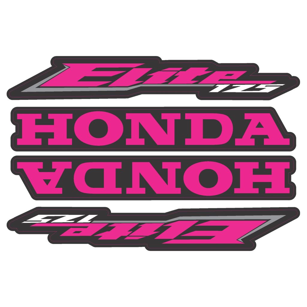 Kit 4 Adesivos Moto Honda Elite 125 Cor Rosa em Vinil Laminado Premium Kit 4 Adesivos Moto Honda Elite 125 Cor Rosa em Vinil Laminado Premium