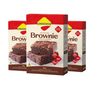 Kit com 3 Unidades de Mistura para Brownie e Petit Gateau Zero Lactose