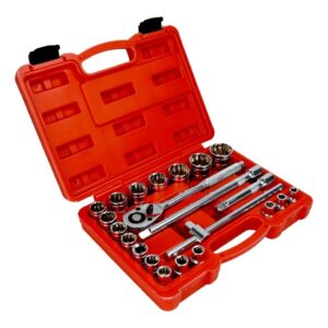 Kit 22 Pçs Jogo Soquetes Estriados  Chave Catraca Reversível Profissional - Oferta na Shopee