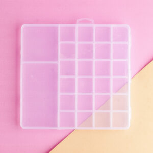 Caixa Organizadora 26 Divisórias 20x19x1.8cm Transparente - Oferta na Shopee