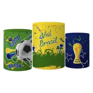 Trio Capas Cilindros Tema Brasil 3 Veste Fácil C/ Elástico | Envio Rapido - Oferta na Shopee