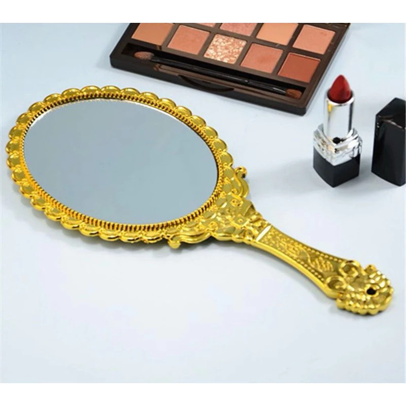 Kit Com 6/12/24 Peças Espelhos De Mão Princesas Dobrável Dourado Para Maquiagem, Lembranças De Festa Kit Com 6/12/24 Peças Espelhos De Mão Princesas Dobrável Dourado Para Maquiagem