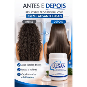 Creme Alisante Suave Lusan 110g | Relaxamento Capilar  | Alisa Cabelos Difíceis e Rebeldes - Oferta na Shopee